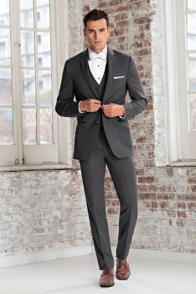 SLIM FIT STEEL GREY STERLING WEDDING SUIT