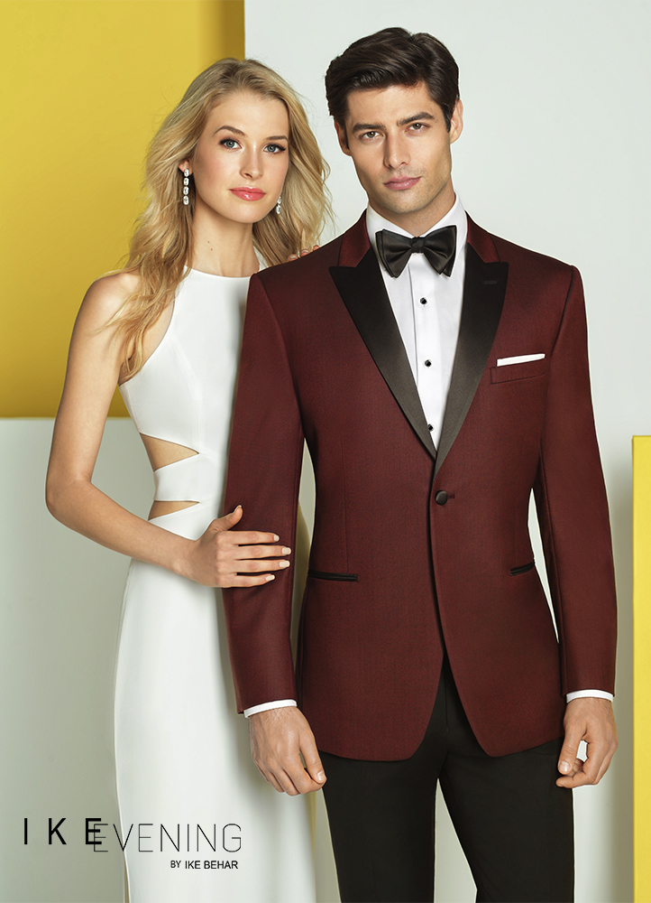Ike Behar – Burgundy ‘Marbella’ Tuxedo